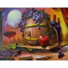 Картина по номерам Бочка с вином 40х50 см АртТойс