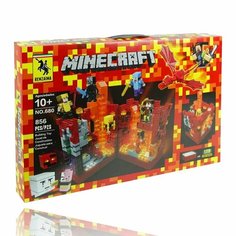 Конструктор Minecraft Подземная крепость, No.680, 856 деталей с LED-подсветкой