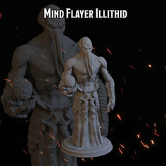 Иллитид Свежеватель разума 50,1мм фигурки/миниатюры (ДнД, DnD, D&D, Dungeons & Dragons, Pathfinder, Подземелья и Драконы, Wargames) Лавка Приключенца