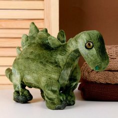 Мягкая музыкальная игрушка Динозаврик, 43 см, цвет зелёный Made in China