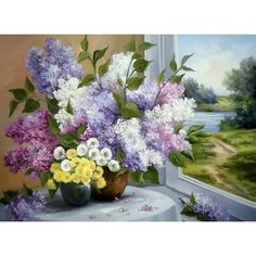 Алмазная мозаика на подрамнике 40х50 см Нет бренда