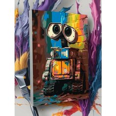 Картина по номерам Валл-и WALL-E Робот Грустный валл-и Круто красим