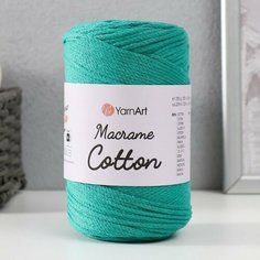Пряжа "Macrame Cotton" 20% полиэстер, 80% хлопок 225м/250гр (783 т. изумруд) Yarn Art