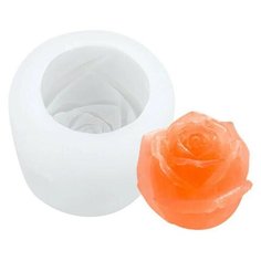 Силиконовая форма роза большая , силиконовый молд Большая роза для мыла, шоколада, свечей Lovemold