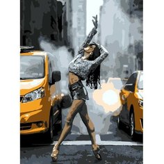 Картина по номерам на картоне, размер — 28,5 × 38 см «Танец на улице» Lori