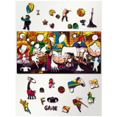 Пазл деревянный с фигурками 46х23 см Игра South Park the stick of truth Южный парк - 617 Creative Wood