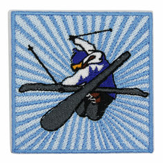 Нашивка, патч, шеврон "Лыжник" 70x70mm PTC443 22 ПИНГВИНА