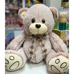 Мягкая игрушка Медведь с бантом, рост 40см, розовый TT Toys