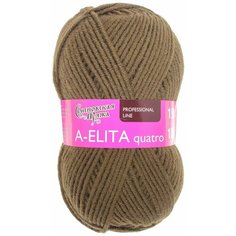 Пряжа Семеновская A-elita quatro (Аэлита кватро) олива (235), 50%шерсть/50%акрил, 190м, 100г, 3шт
