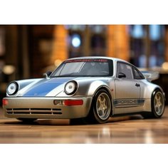 Машинка металлическая спорткар Porsche 911 (964) Carrera RS 1:24, Коллекционная модель для взрослых, со звуковыми и световыми эффектами, 19 см Элемент