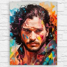 Картина по номерам на холсте знаменитости Кит Харингтон (GoT, Игра перстолов) - 12584 В 30x40 Бруталити