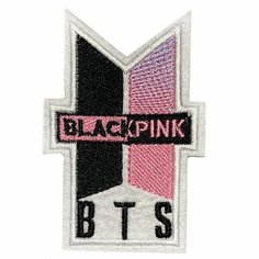Нашивка, шеврон, патч (patch) BTS Black Pink K-pop, размер 7,8*4,8 см Rocknrolla