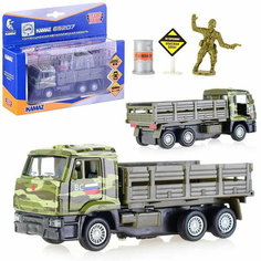 Машина "Kamaz" 12 см металлическая инерционная+аксессуары Технопарк