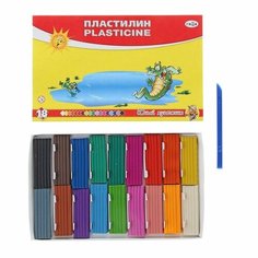 Пластилин Гамма "Юный художник" 252 гр. со стеком, 18 цветов (280047) Gamma