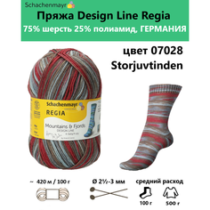 Пряжа носочная для вязания спицами Design Line 4 fadig Regia 07028 Schachenmayr