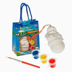 BONDIBON Набор для росписи фигурки Новогодние украшения Снеговик (ВВ0977-1) 3 шт.