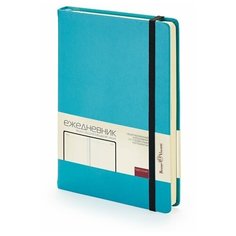 Ежедневник А5 недатированный «Megapolis Velvet», морская волна Bruno Visconti