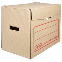 Короб архивный микрогофрокартон бурый 335x265х400 мм 136908 Attache
