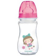 Бутылочка Canpol EasyStart Toys антиколиковая, 240 мл, 3+, 35/221, розовая