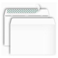 Конверты POSTFIX С5, стрип, прозрачное окно, 162х229, 80г/м2, 1000шт/уп Bong