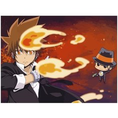 Картина по номерам на холсте Учитель-мафиози Реборн - 8 40 x 30