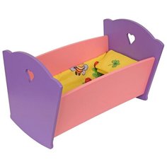 Набор мебели для куклы Краснокамская игрушка Кроватка с постельным бельем (КМ-02)