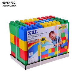 Полесье Конструктор строительный "XXL", 45 элементов