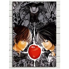 Картина по номерам Тетрадь Смерти Кира и L Эл - 6514 В 60x40