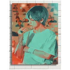 Картина по номерам Музыка BTS - 6627 Ким Тэхён В 30x40