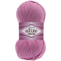 Пряжа Alize Cotton Gold, 55 % хлопок, 45 % акрил, 100 г, 330 м, 1 шт., 98 розовый
