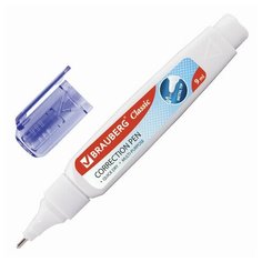 BRAUBERG Ручка-корректор brauberg, 9 мл, металлический наконечник, 221675, 12 шт.