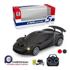 Машинка р/у 1:22, световые эффекты, (оранжевый, черный) 26х12х10 см Junfa Toys