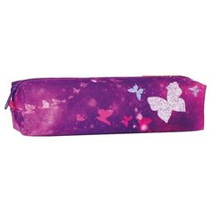 Пенал-косметичка Tiger Family Glittery Night, 5x20x5см, ткань, молния розовый, для девочек