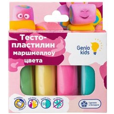 Набор для детской лепки «Тесто-пластилин 4 цвета. Маршмеллоу цвета» Genio Kids