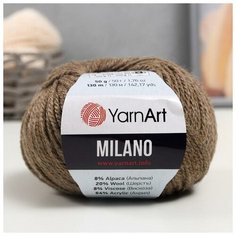 Пряжа "Milano" 8%альпака, 20%шерсть, 8%вискоза, 64%акрил 130м/50гр (855), 1шт Yarn Art