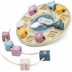 Viga Toys Деревянный сортер-шнуровка PolarB Часы 44053 Vigatoys