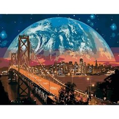 Картина по номерам Луна над Сан-Франциско 40х50 см 000 Art Hobby Home