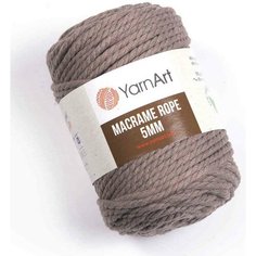 Пряжа YarnArt Macrame Rope 5mm кофе (768), 60%хлопок/ 40%вискоза/полиэстер, 85м, 500г, 1шт