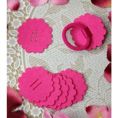 Фетровые кружочки с прорезями для бантиков и брошей (пяточки), фетровые диски для творчества и рукоделия 40мм Нет бренда