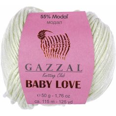 Пряжа Gazzal Baby Love бледно-салатовый (1609), 55%модал/45%акрил, 115м, 50г, 1шт