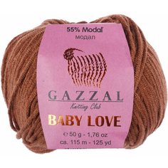 Пряжа Gazzal Baby Love коричневый (1626), 55%модал/45%акрил, 115м, 50г, 1шт