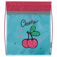 Мешок для обуви 1 отделение schoolформат Cherries, 49х41см, для девочек, большой