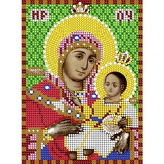Набор для вышивания "Светлица" чешский бисер, икона "Пресвятая Богородица Вифлиемская", 12х16 см