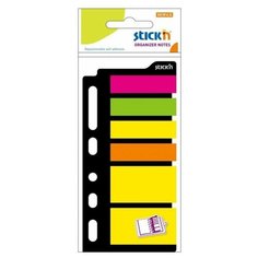 Закладки самокл. индексы пластиковые Stick`n 21070 6цв. в упак. 25лист для органайзера 25x45мм+12x45м Stickn