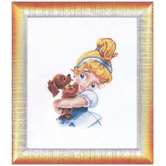 1095 Набор для вышивания Alisena Девочка с собачкой, 16*22 см