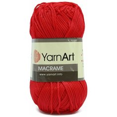 Пряжа для вязания YarnArt Macrame 90гр 130м (100% полиэстер) (163 красный), 6 мотков