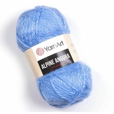 Пряжа для вязания YarnArt Alpine Angora 150гр 150м (20% шерсть, 80% акрил) (337 голубой), 3 мотка