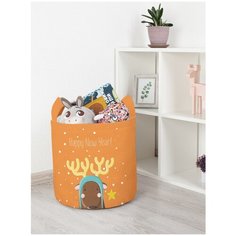 Корзина для игрушек JoyArty "Олень в новогоднюю ночь" 35x35 см