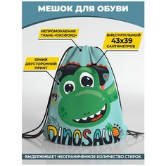 Мешок для сменной обуви Homepick 38х42 см DinoGreen/1291/