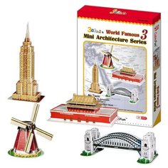 3D пазлы Cubic Fun C086h Кубик фан Набор архитектора (4 в 1)